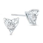 1/10 Ct. T.w. Genuine White Diamond 4.4mm Round Stud Earrings