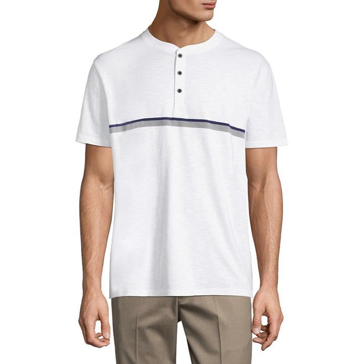 Claiborne Short Sleeve Henley Shirt
