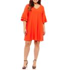 Heart N Soul Short Sleeve Shift Dress-juniors Plus