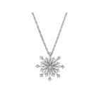 White Cubic Zirconia Round Sterling Silver Pendant