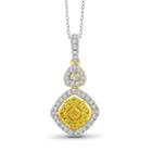 Womens 1/2 Ct. T.w. Yellow Diamond 14k Gold Pendant Necklace