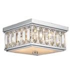 Athens Collection 4 Light Chrome Finish And Clearcrystal Flush Mount Ceiling Light