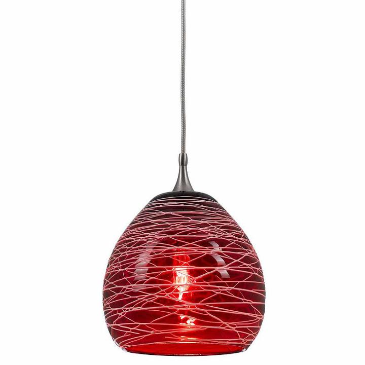 Wooten Heights 6.3 Tall Glass And Metal Pendant With Brushed Steel