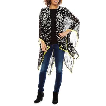 Studio 36 Medallion Print Ruana Wrap