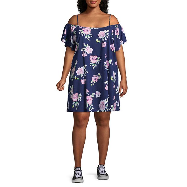 Arizona Short Sleeve Sundress-juniors Plus
