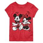 Disney Collection Short-sleeve Mickey And Minnie Love Graphic Tee