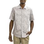 Steve Harvey Short Sleeve Pattern Button-front Shirt