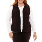 St. John's Bay Active Sleeveless Fleece Vest-plus