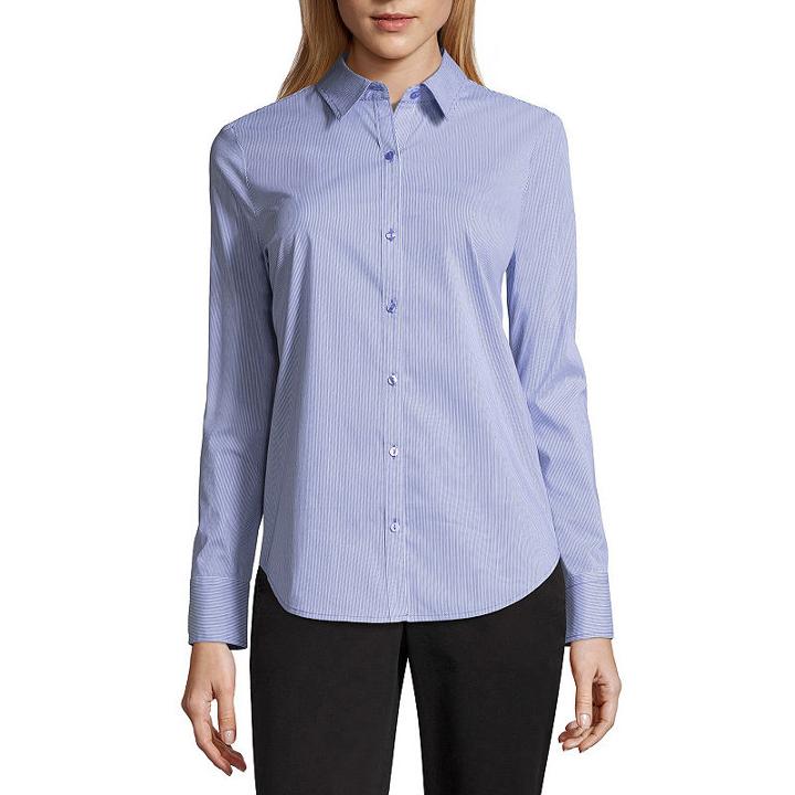 Worthington Long Sleeve Essential Shirt - Tall