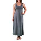 24/7 Comfort Apparel Scoop Neck Tank Maxi Dress-plus