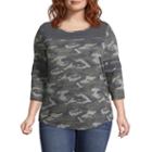 Arizona 3/4 Sleeve Football T-shirt- Juniors Plus