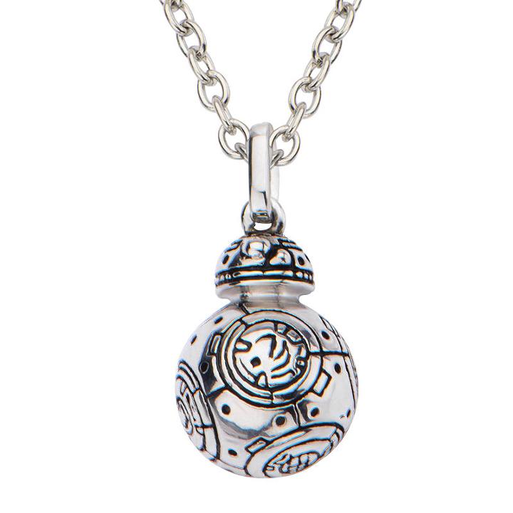 Womens Sterling Silver Star Wars Pendant Necklace