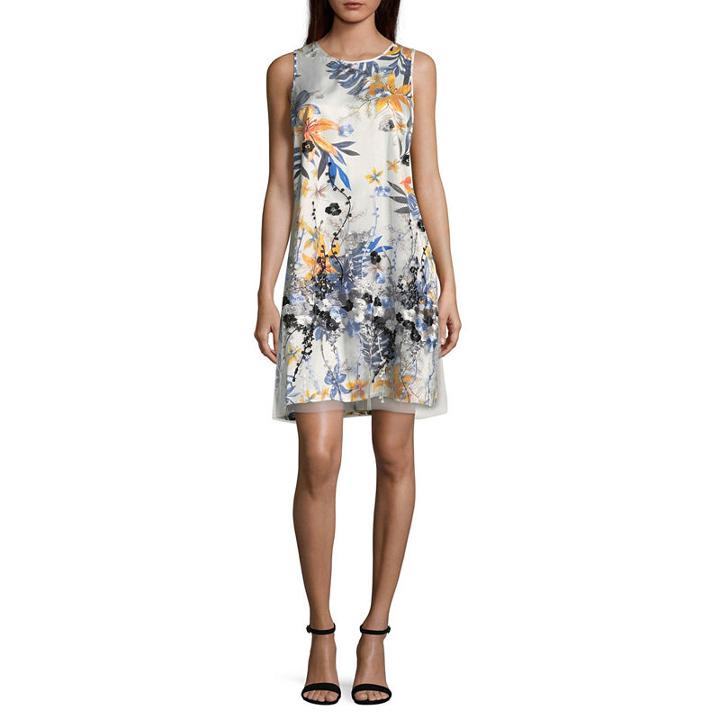 Spense Sleeveless Embroidered Swing Dresses