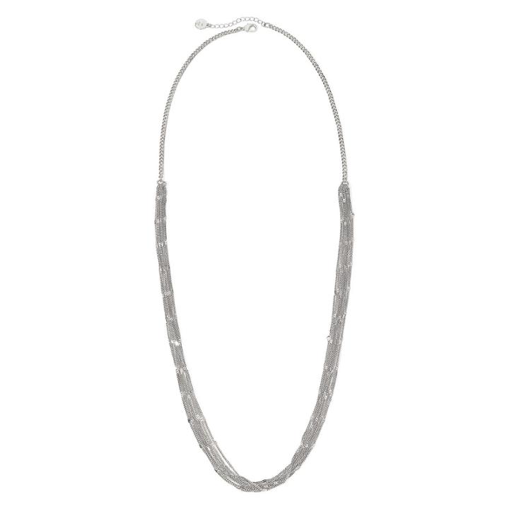 Liz Claiborne Silver-tone Multi-strand Long Necklace