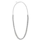 Liz Claiborne Silver-tone Multi-strand Long Necklace