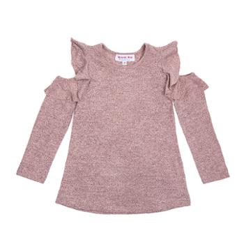 Mayah Kay Fashion Ruffled Open Shoulder Tunic
