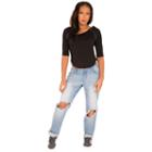 Poetic Justice French Terry Knit Scoop Neck Top