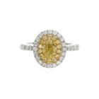 Womens 1 1/2 Ct. T.w. Princess Yellow Diamond 18k Gold Bypass Ring