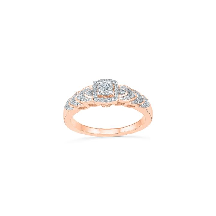 Womens 1/5 Ct. T.w. Genuine Round White Diamond 10k Promise Ring