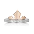 Enchanted Disney Fine Jewelry Womens 1/10 Ct. T.w. Genuine Diamond 10k Rose Gold & Sterling Silver Promise Ring