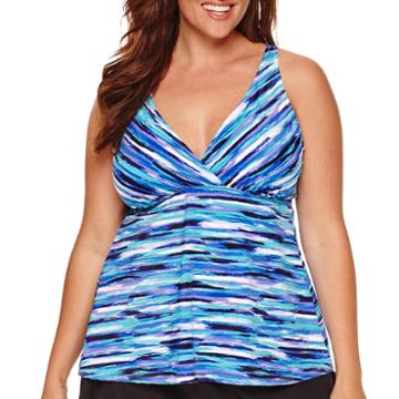 Jamaica Bay Artist's Stripe Tankini Swim Top