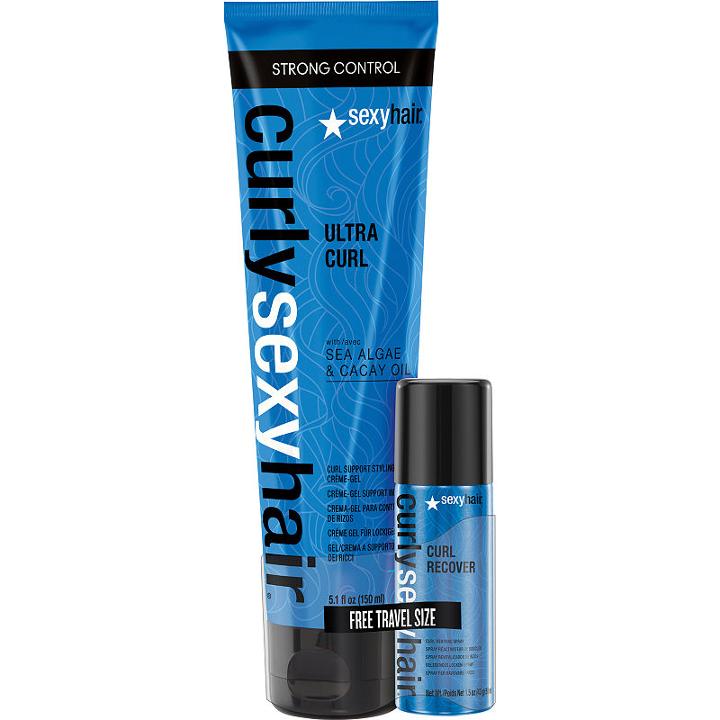 Sexy Hair Concepts Curly Sexy Hair Ultra Curl W/ Free Curl Recover Mini (1.3 Oz.) 2-pc. Value Set - 5.1 Oz.