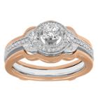 Womens 1/2 Ct. T.w. Genuine Round White Diamond 14k Gold Ring Enhancer