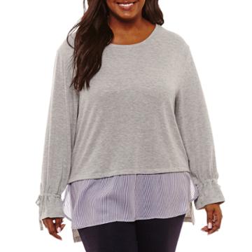 Derek Heart Long Sleeve Layered Top Juniors