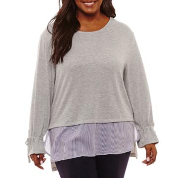 Derek Heart Long Sleeve Layered Top Juniors