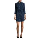 St. John's Bay 3/4 Sleeve Shirt Dress