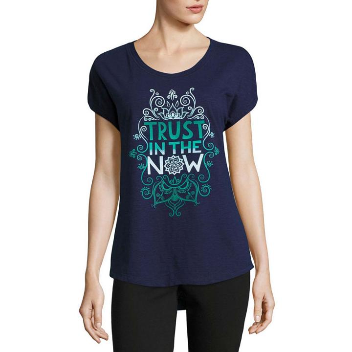 Made For Life Short Sleeve Crew Neck T-shirt-womens Petite