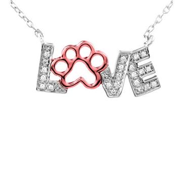 Aspca Tender Voices 1/10 Ct. T.w. Diamond Animal Love Pendant Necklace