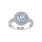 Genuine Sky Blue Topaz And 1/7 Ct. T.w. Diamond Ring