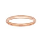 Womens Sterling Silver Gold Over Silver Wedding Band