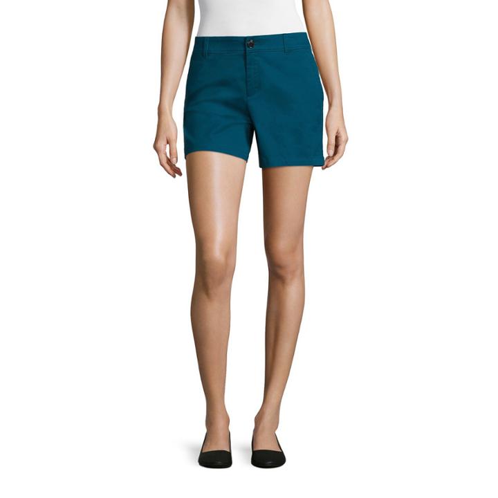 Liz Claiborne Twill Chino Shorts