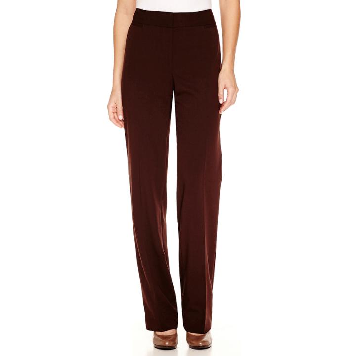 Liz Claiborne Audra Straight-leg Trouser Pants
