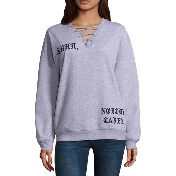 Shh Nobody Cares Sweatshirt-junior