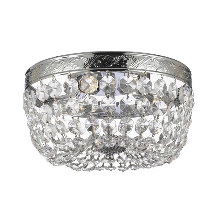 French Empire Flush-mount Crystal Chandelier