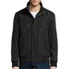 Claiborne Ripstop Stand Collar Knit Bomber Jacket