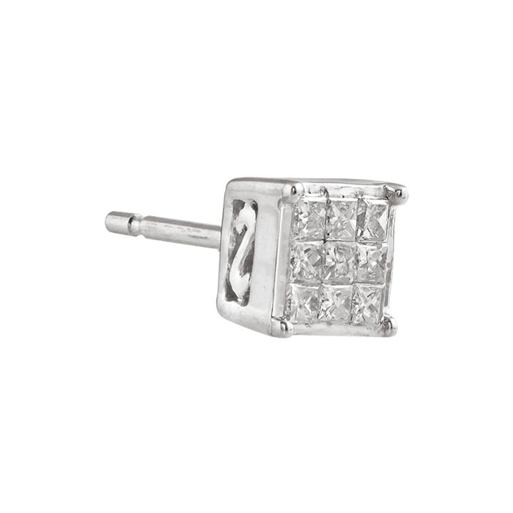 1/10 Ct. T.w. Diamond 10k White Gold Single Stud Earring