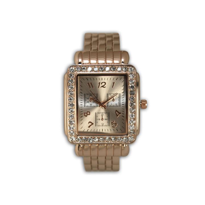 Olivia Pratt Womens Rose Goldtone Bangle Watch-16645