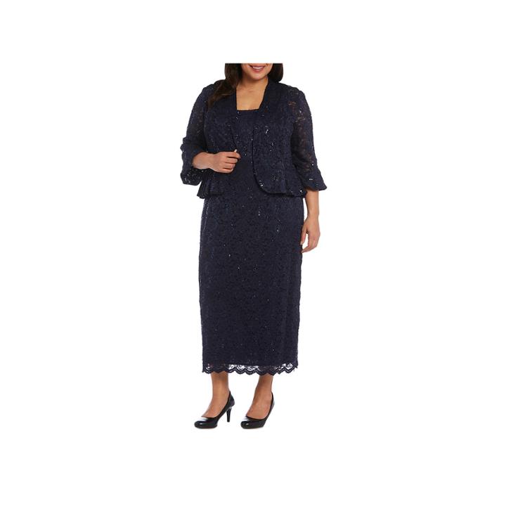 2 Pc. Lace Jacket Dress - Plus