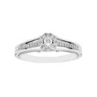 Enchanted Fine Jewelry By Disney Enchanted By Disney Womens 1/5 Ct. T.w. Genuine Round Diamond 10k Gold Promise Ring