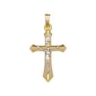 14k Two-tone Gold Passion Crucifix Charm Pendant