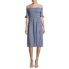 Speechless 3/4 Sleeve Stripe A-line Dress-juniors