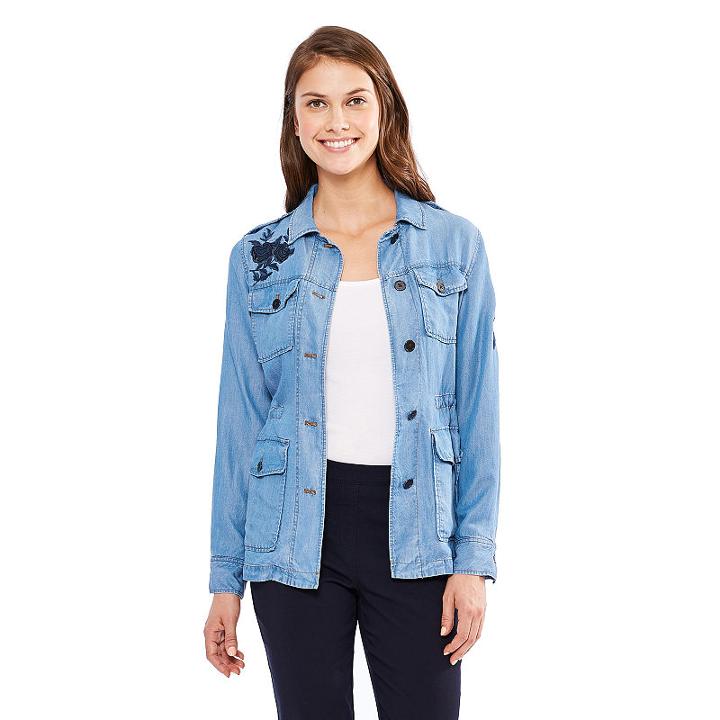Skyes The Limit St. Lucia Embroidered Cargo Jacket- Plus