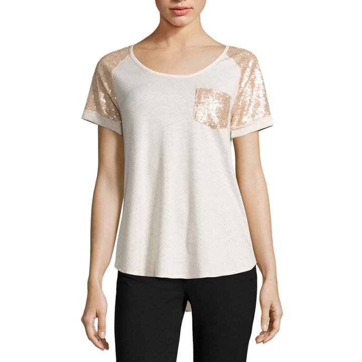 Self Esteem Short Sleeve Round Neck T-shirt-womens Juniors