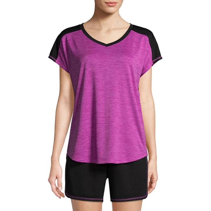 St. John's Bay Active Short Sleeve Colorblock Tee