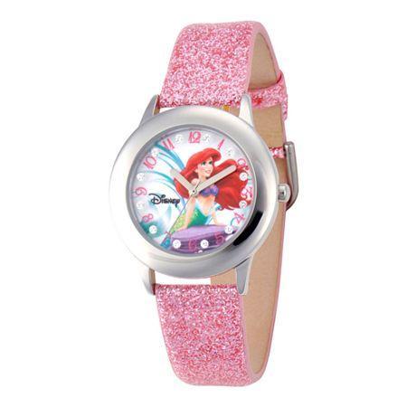 Disney Ariel Glitz Pink Strap Watch