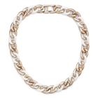 Stainless Steel & Ceramic Curb Necklace